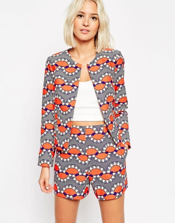 Blazer in Festival Print