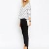 Blouse in Mono Check